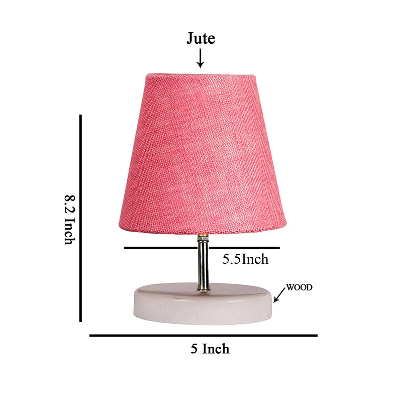 Vero Jute Table Lamp - Pink,White media 4