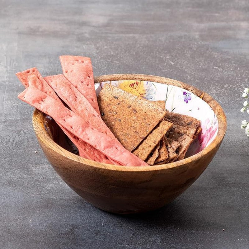 Servora Mango Wood Round Serving Bowls