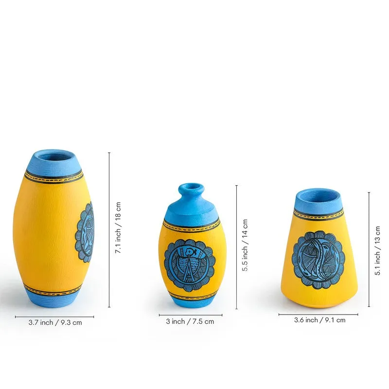 Madhubani Tales Vases - Set of 3 media 6
