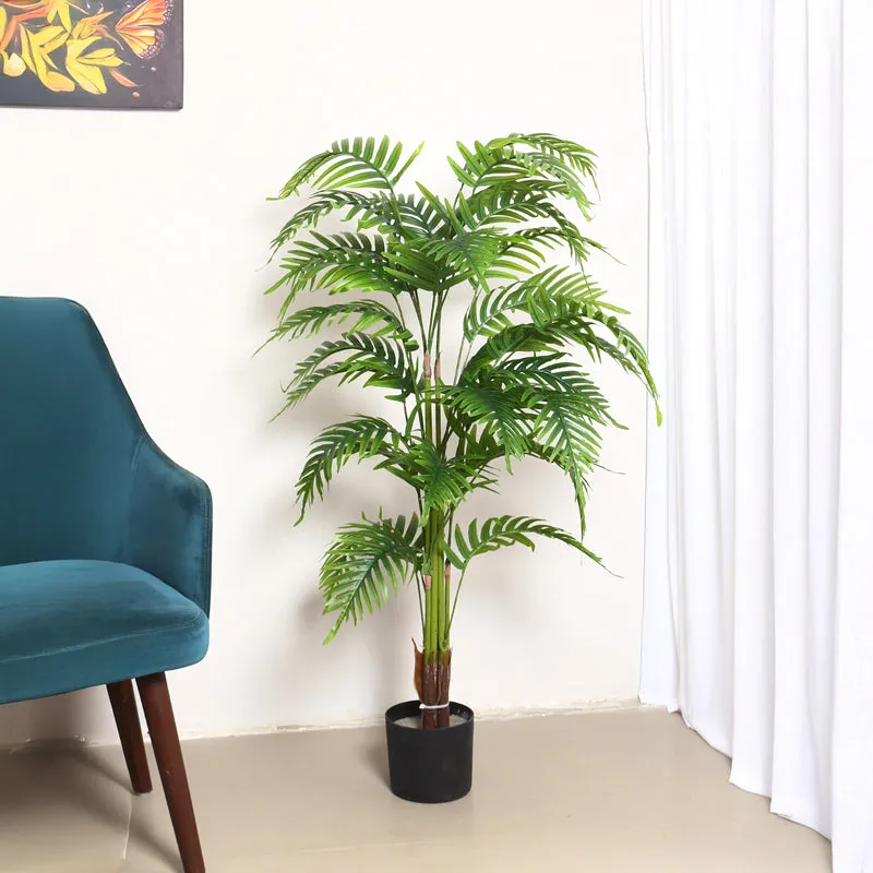 Verdiq Artificial Palm With Black Plastic Pot - 4.4 Feet media 3