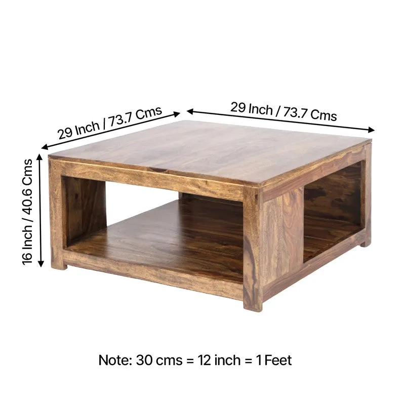 Arixon Sheesham Wooden Center Table - Brown media 11