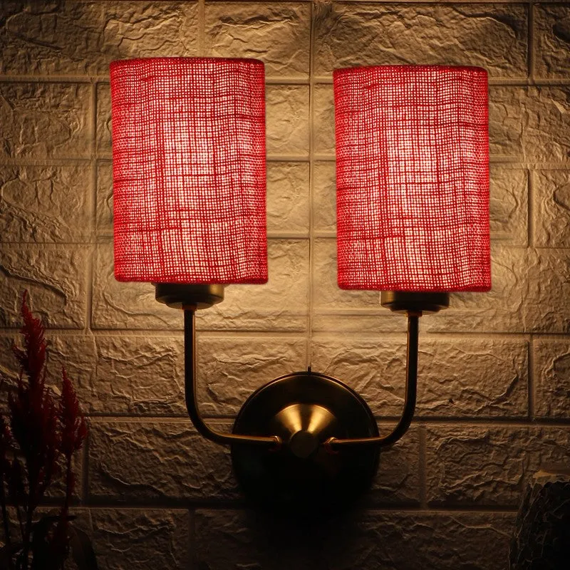 Lumoire Duo Metal Wall Lamp - Maroon media 4