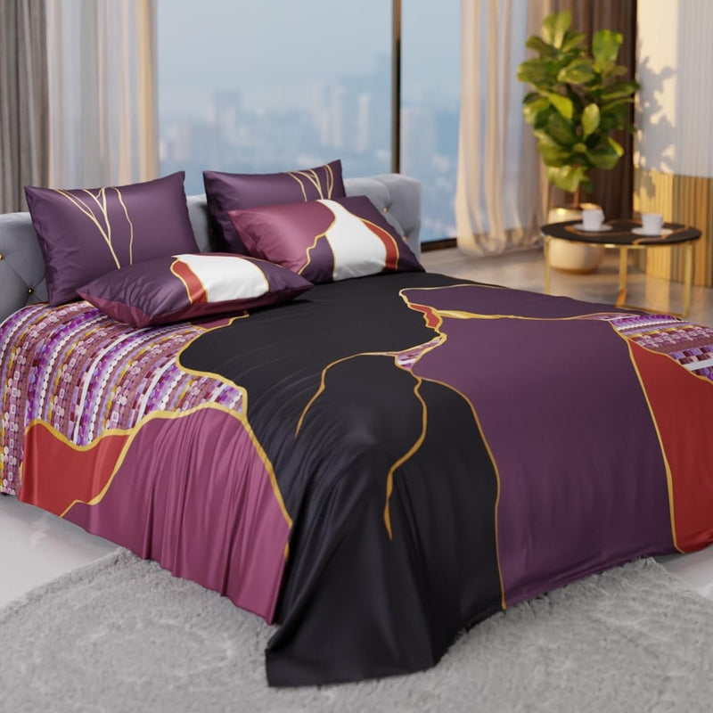 Ruby Rhapsody Pure Cotton Bedsheets - 150 GSM