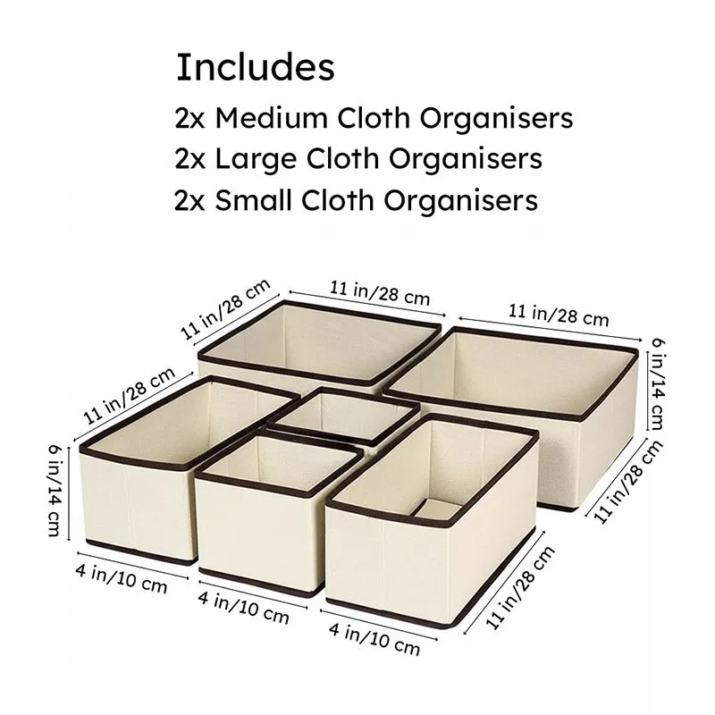 Harley Foldable Cloth Organizer - Set Of Six media 6