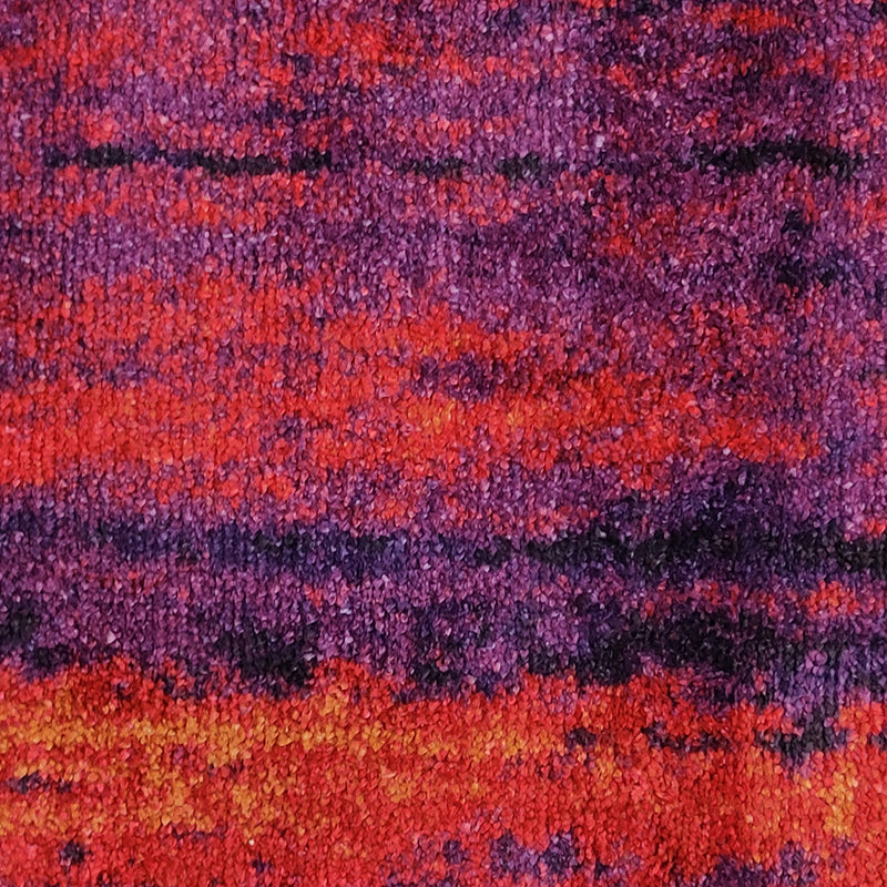 Baird Abstract Micro Fiber Area Rug - Purple & Orange media 5
