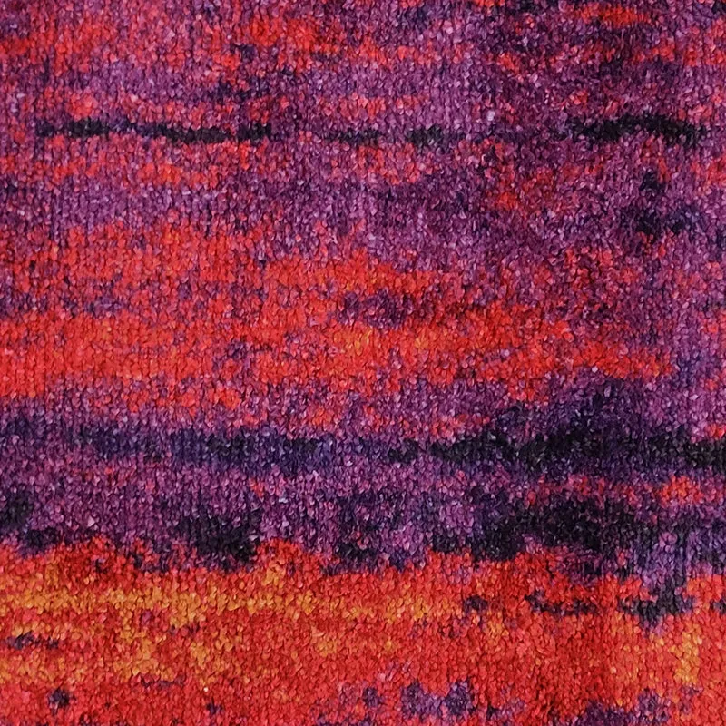 Baird Abstract Micro Fiber Area Rug - Purple & Orange media 5