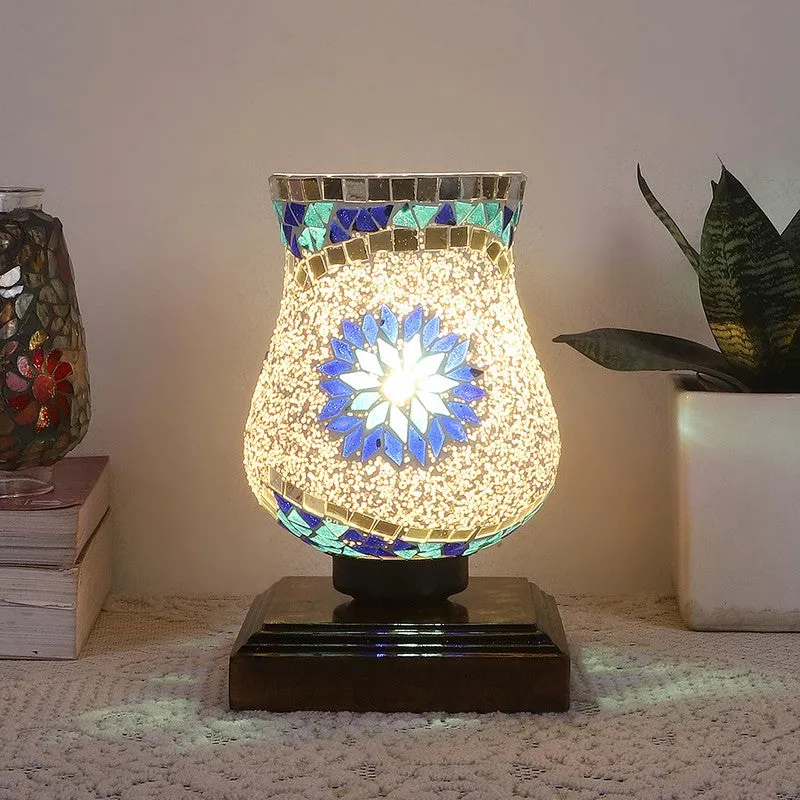 Tintique Mosaic Glass Table Lamp - Multicolor media 3