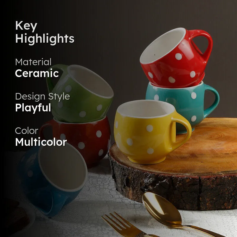 Onyx Ceramic Tea Cup (120 mL Each) - Set Of Six media 2