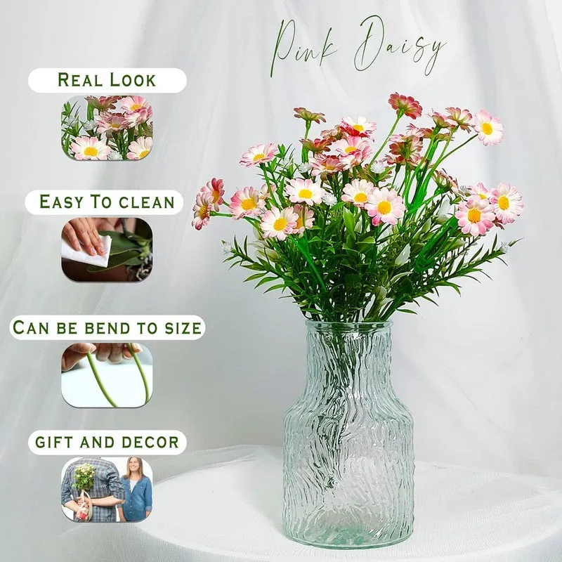 Bit Silk Daisy Artificial Flowers - Pink & Orange media 11