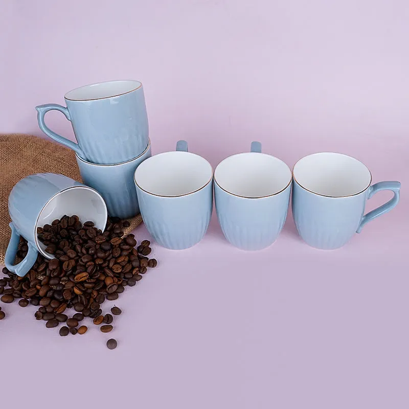 Glimo Porcelain Tea Cup (200 mL Each)/Grey)- Set of Six media 4