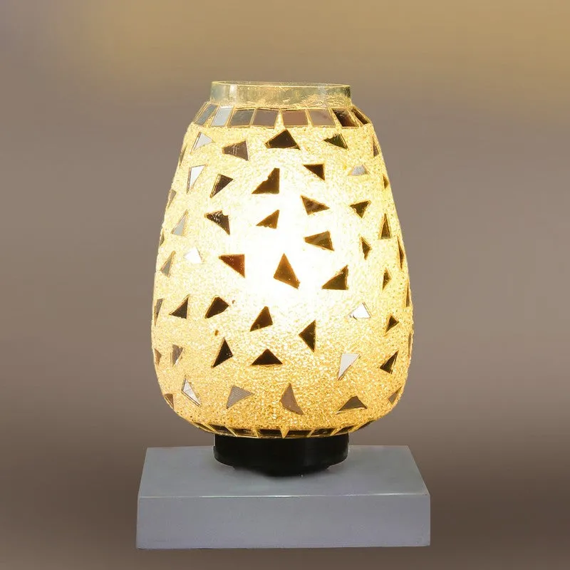 Moonellis Mosaic Glass Table Lamp With Wooden Base media 8