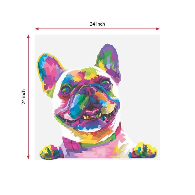 Holi hain Bull Dog Wall Art media 6