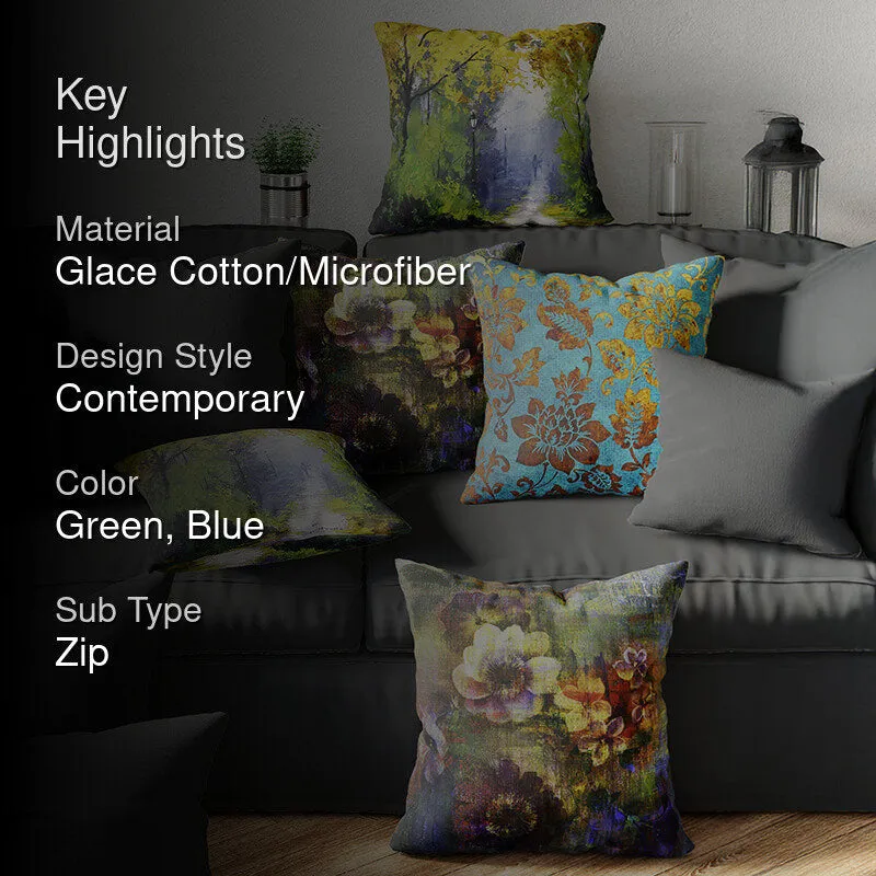 Wild Gardens Printed Cushion Cover Set - Set Of Five media 2