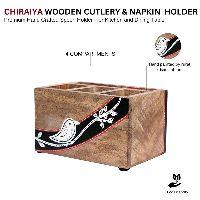 Nido Wood Cutlery Holder media 3