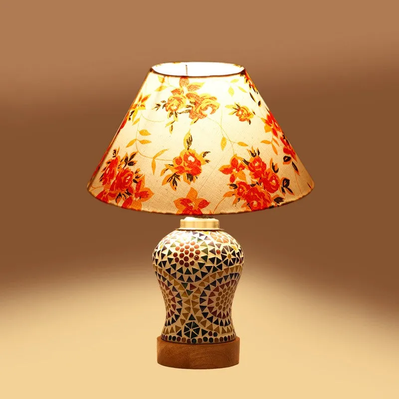 Aurenique Fleur Cone Wooden Table Lamp - Multicolor media 7