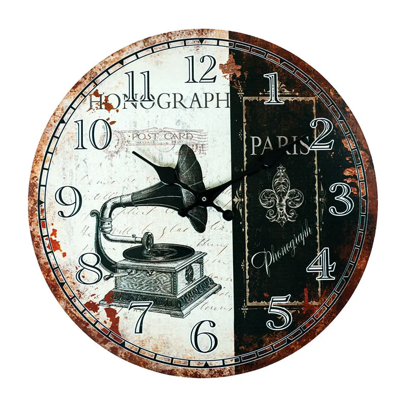 Phonograph Time Analog Wall Clock media 5