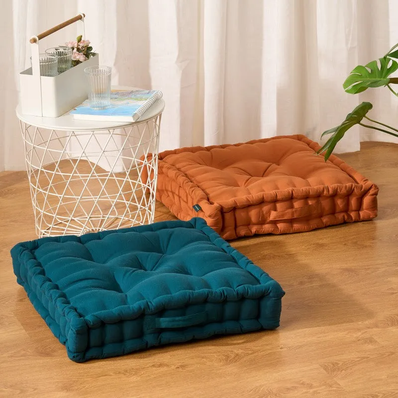 Marlon Cotton Floor Cushion (Botanical Green) - Set Of Two media 13