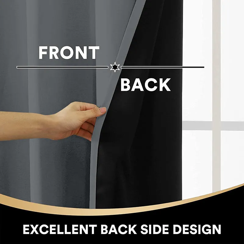 Noir Double Pinch Pleat Blackout Curtain - Grey media 5