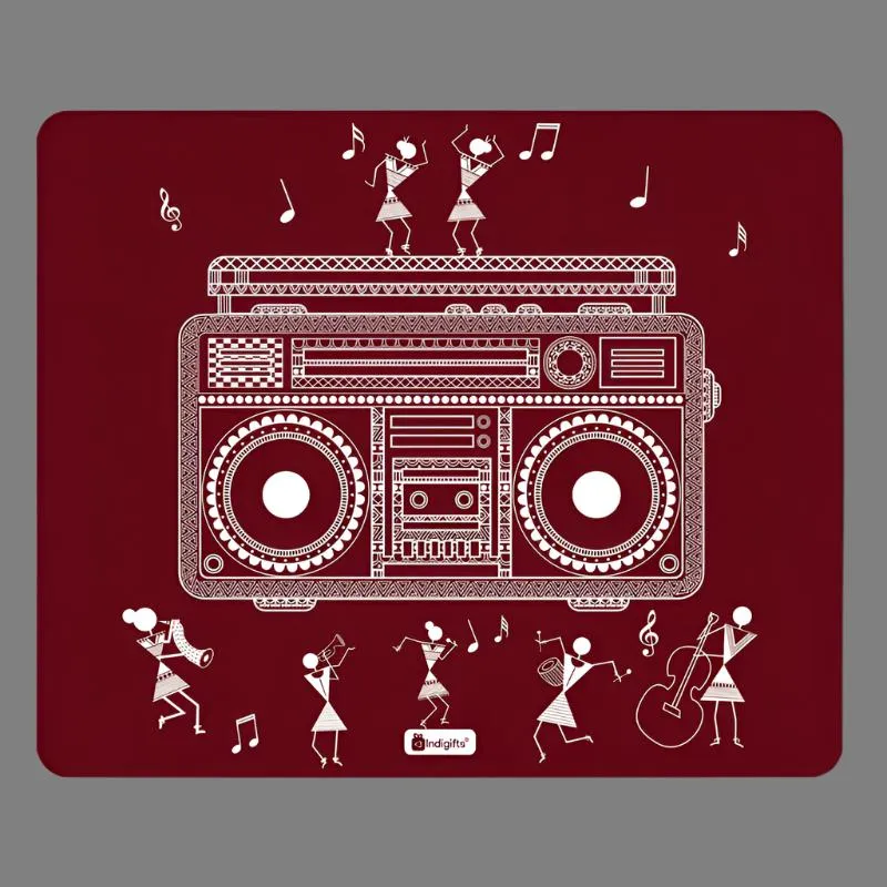 Warli Radio Mouse Pad - Red media 1
