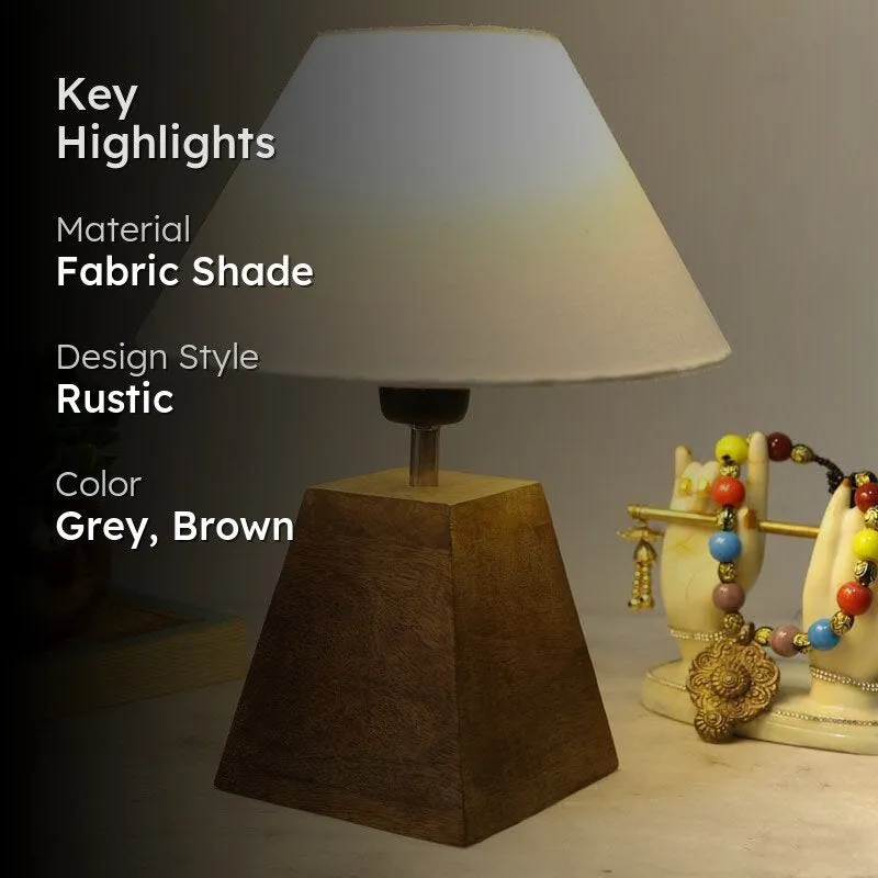 Pyramid Perfection Octavia Fabric Table Lamp - Grey,Brown media 2