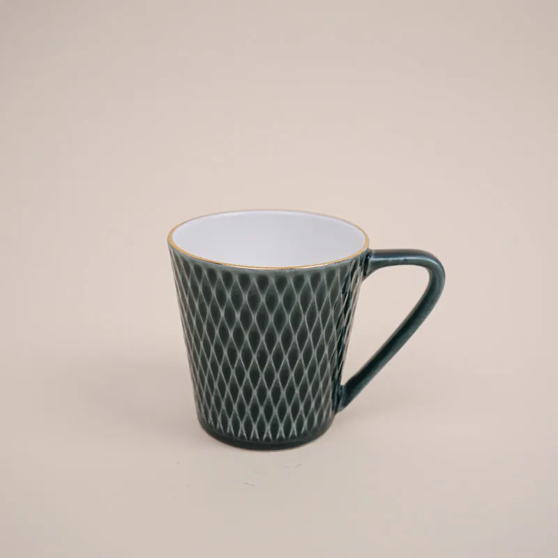 Bruna Porcelain Tea Cup (180 mL Each)/Green)- Set of Six media 3