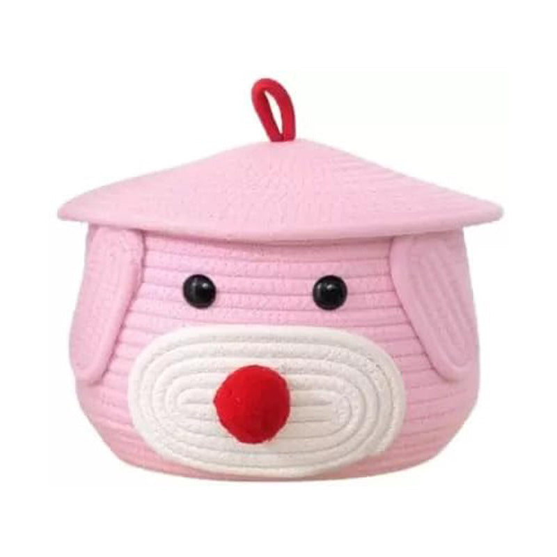 Doggo Dude Kids Rope Cotton Basket - Pink media 4