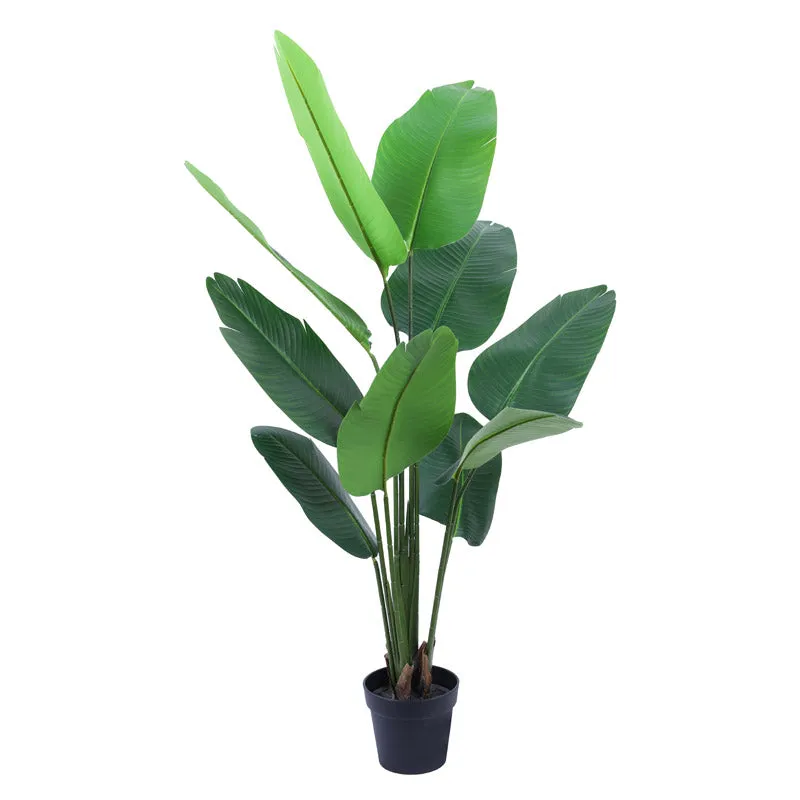Artificial Realistic Banana Plant With Black Plastic Pot - 5.2 Feet media 5
