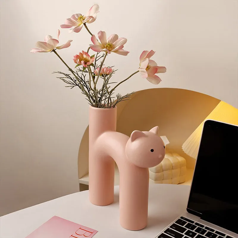 Purrcelain Bloom Porcelain Vase - Soft Pink media 3