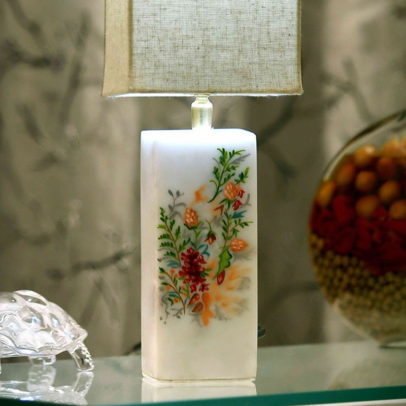 Glimmer Glam Floral Fabric Table Lamp - Multicolor media 4