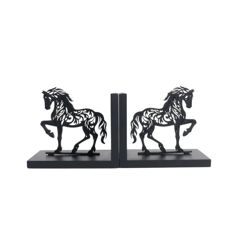 Royal Stallions Wooden Book End - Set of Two media 3