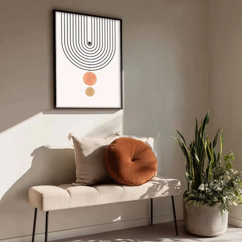 Warm Tones Canvas Wall Painting With Black Frame media 4