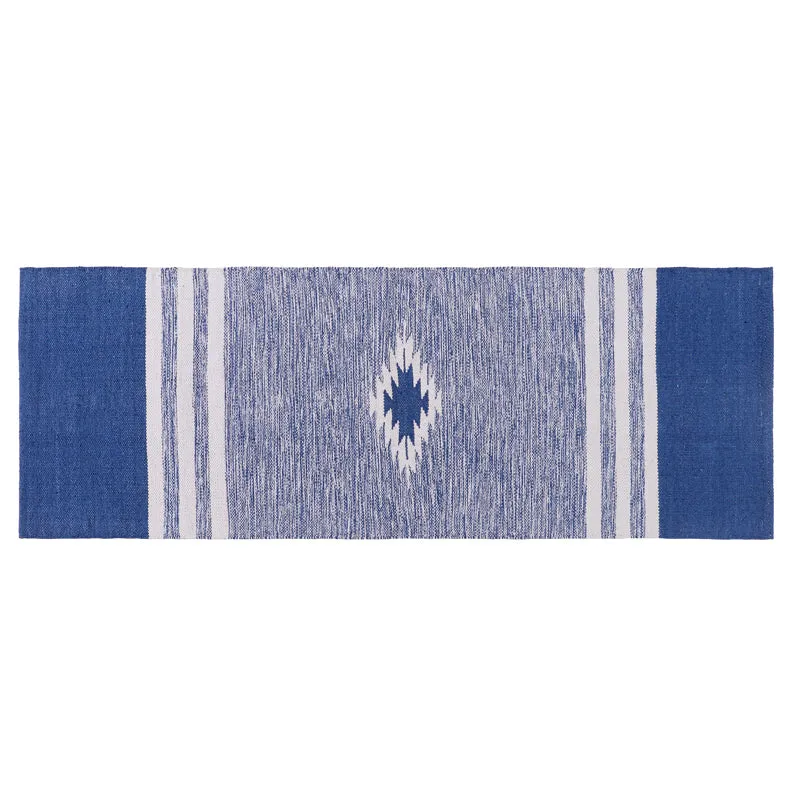 Decoria Cotton Runner Rug - Blue media 1