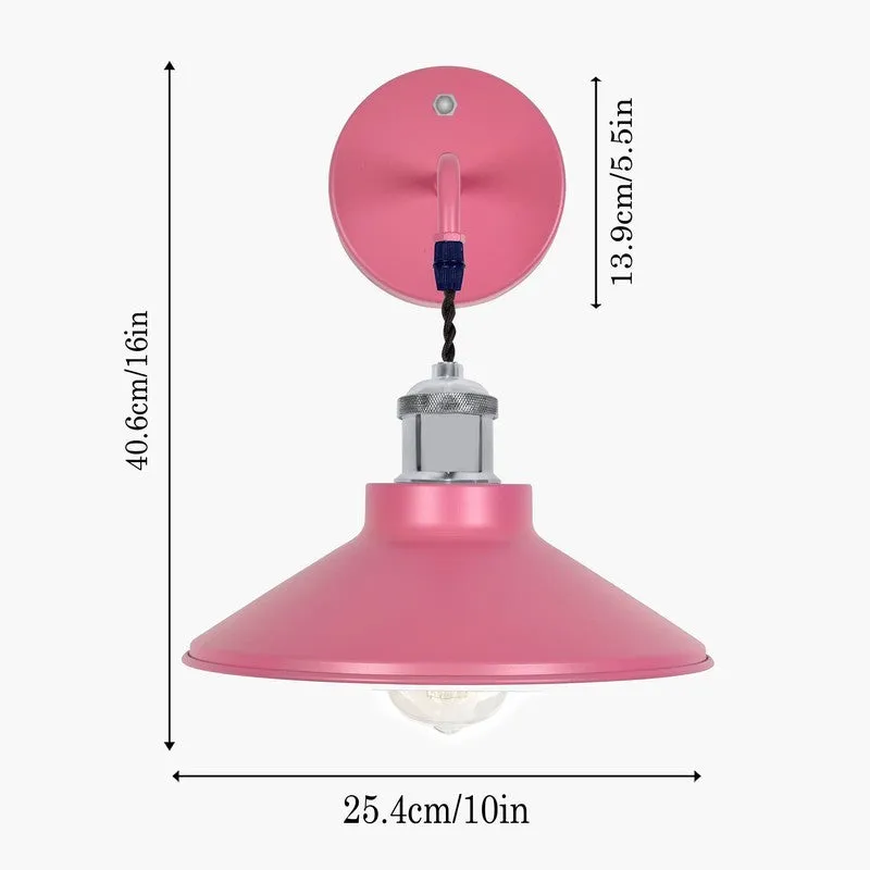 ZenithAura Multi-Choice Metal Wall Lamp - Pink & Silver media 7