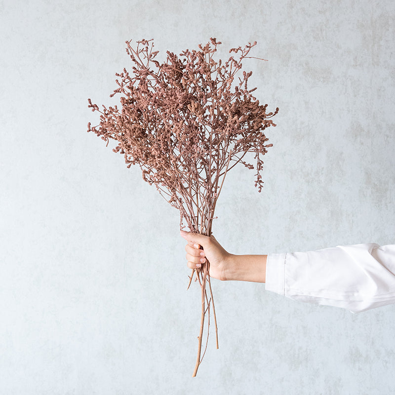 Ariel Dried Statice Flower Bunch - Rustic Pink media 5