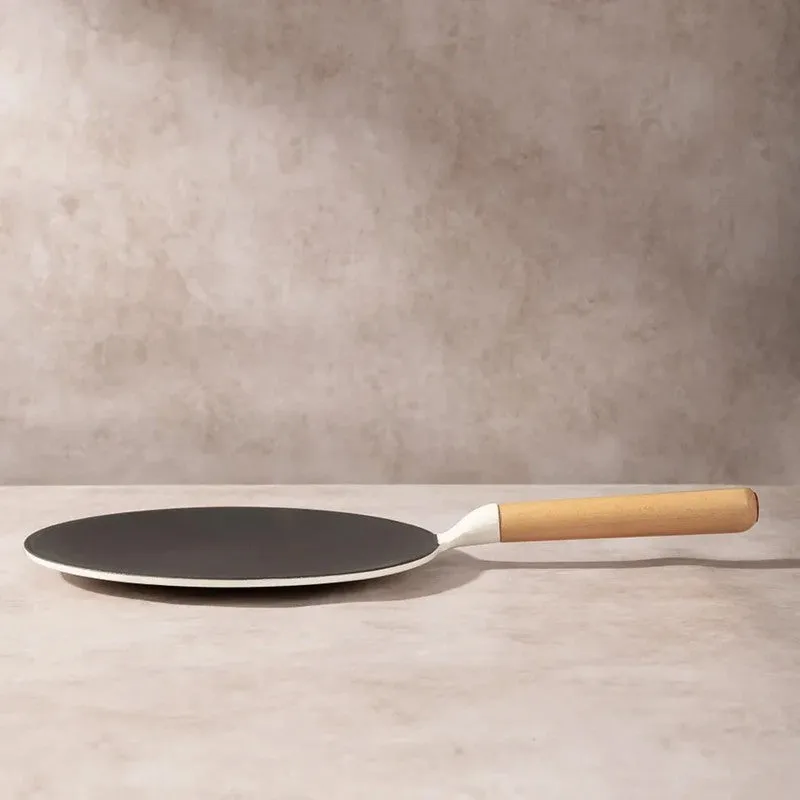 Cumin Co Enamel Cast Iron Roti Tawa - White media 5