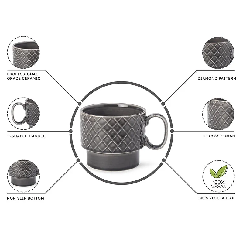 Fjord Ceramic Coffee Mug (500 mL) - Grey media 5