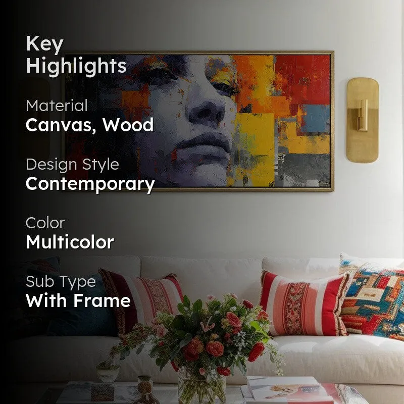 Colorbound Mind Canvas Wall Painting With Frame media 2