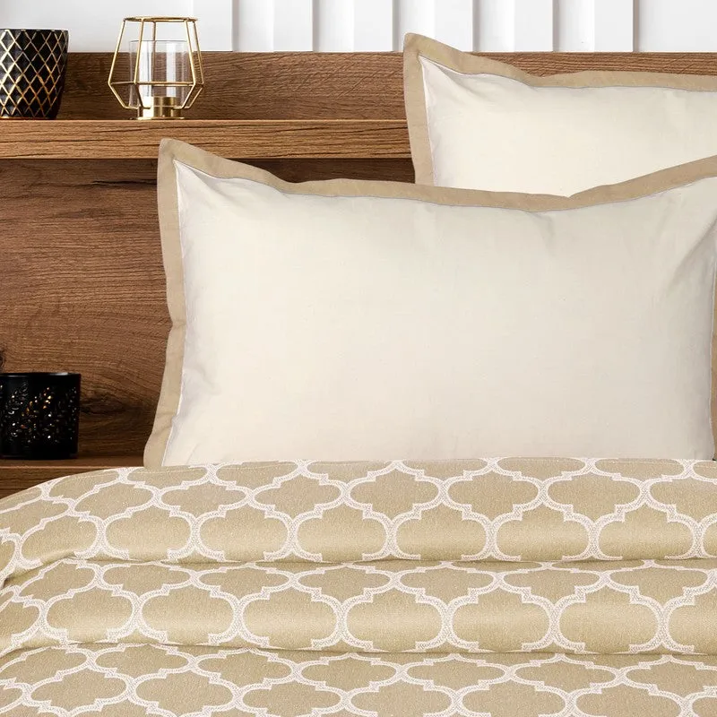 Axis Aura Cotton Bedsheet (Beige) - 224 TC media 4