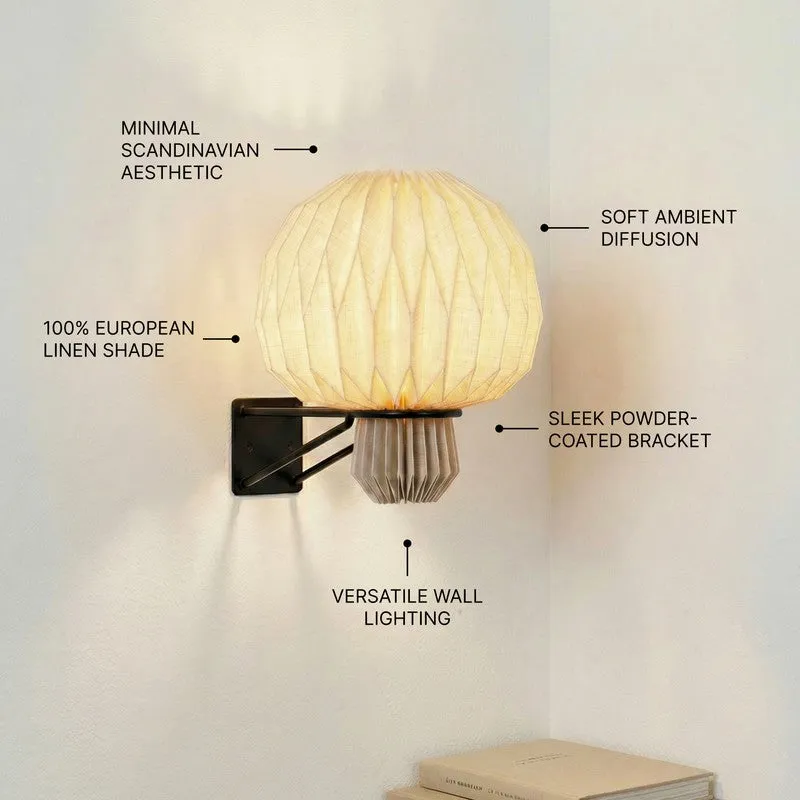 Fig Living Amber Linen Sconce media 5