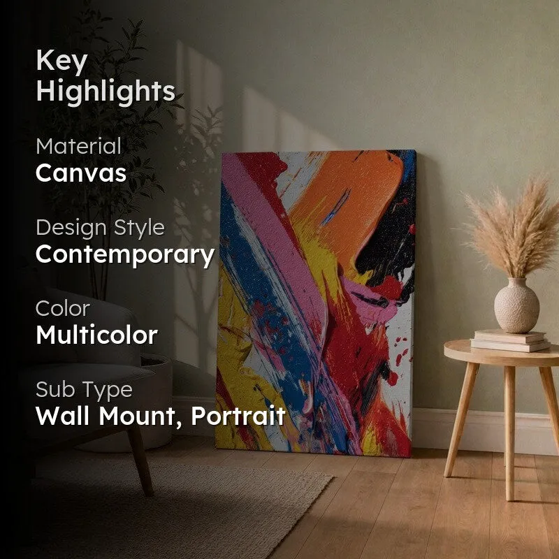 Urban Pulse Abstract Canvas Wall Art media 2