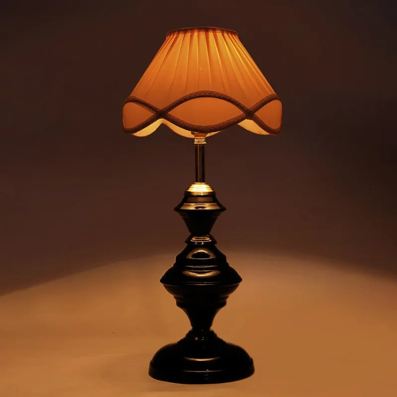 Auririte Cotton Table Lamp With Iron Base - Ivory media 6