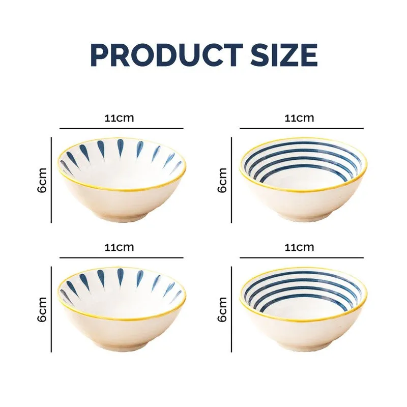Rioware Dine Calm Ceramic Snack Bowls (250 mL Each) - Set of Four media 9