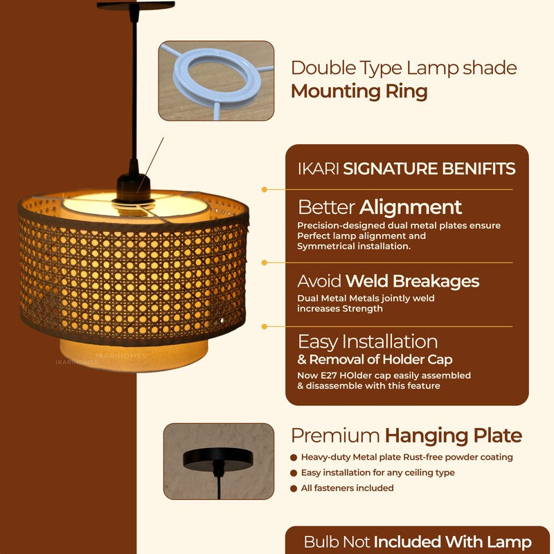 Torlinor Rattan Ceiling Lamp media 7