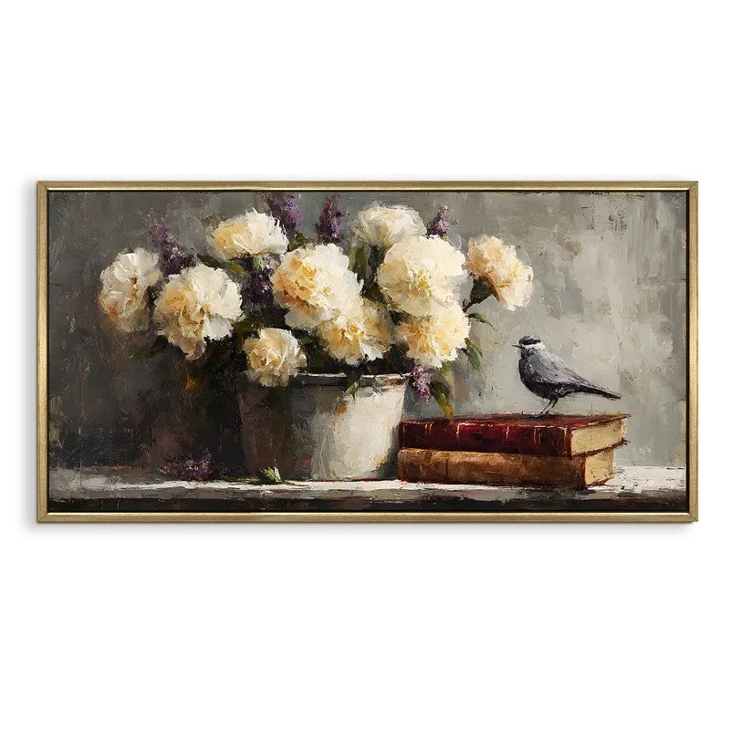 Tranquil Petals Canvas Wall Painting With Frame media 3