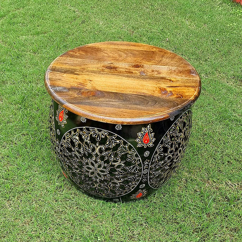 Indrani Iron & Wood Coffee Table media 3