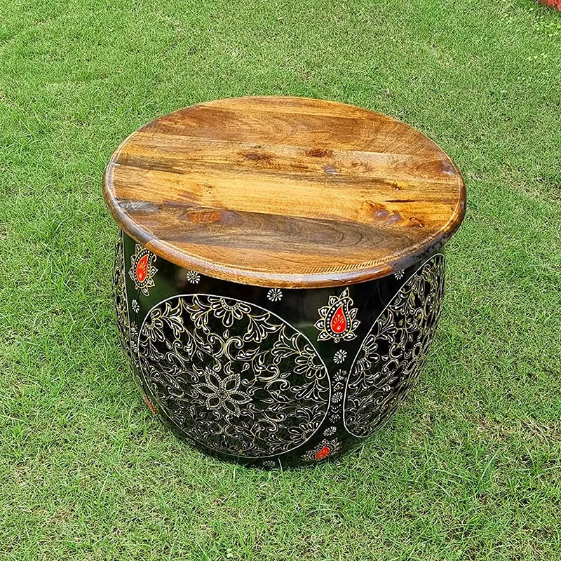Indrani Iron & Wood Coffee Table media 3