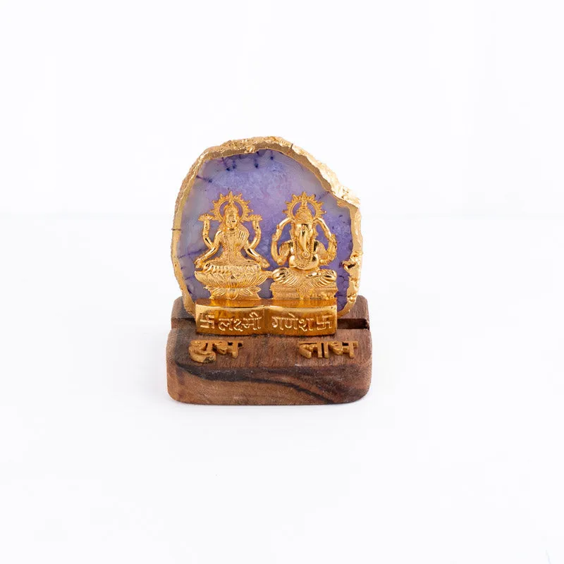 Divine Laxmi Ganesha Agate Festive Gift Box - Violet media 5