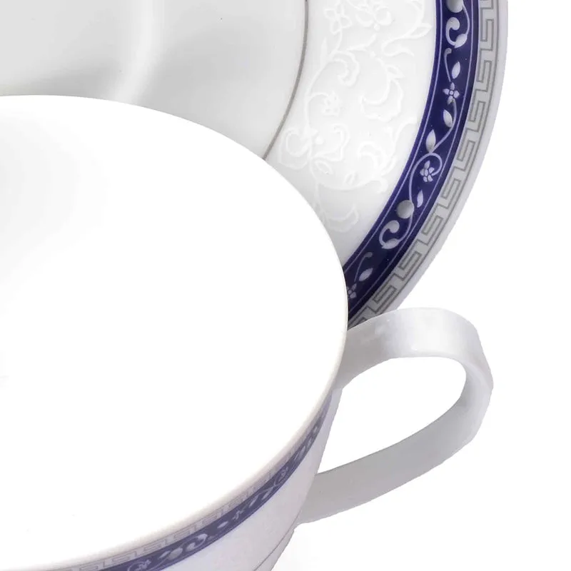 Dinole 24k Gold Brushed Porcelain Tea Cup & Saucer (280 mL Each) - Set of Six media 6