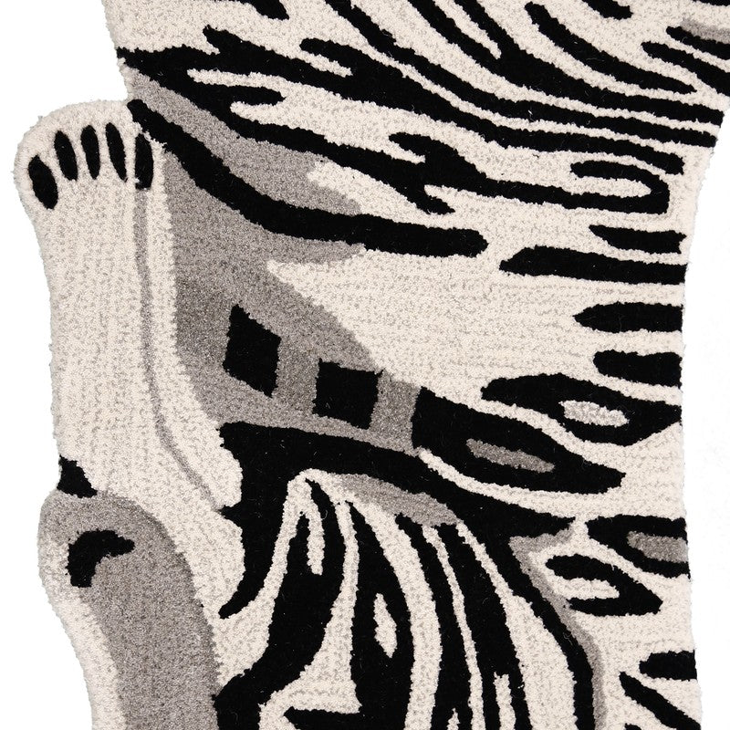 Tiger Cub Cotton Carpet - Black,White media 5