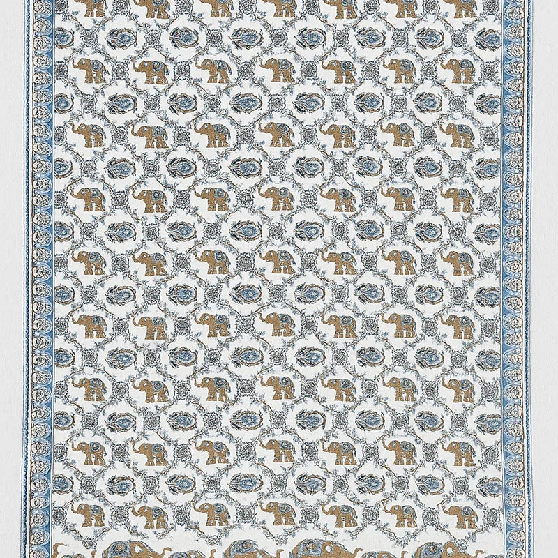 Anirvva Cotton Bedsheet (Blue, Brown) - 180 TC media 4